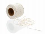 Roll of hemp string isolated on white