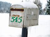 old mailbox in winter