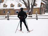  cross-country skiing in the winter