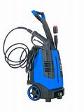 Blue pressure portable washer with inserted gun
