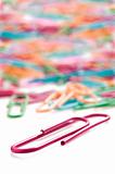 Colorful paper clips - very shallow depth of field