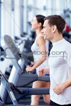 People in fitness club