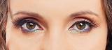Beautiful eyes of the woman with fashion make-up