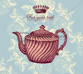 Card with teapot