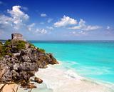 ancient Mayan ruins Tulum Caribbean turquoise