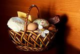 Easter cake in a basket