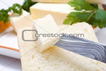 Butter on knife