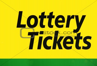 Lottery tickets sign