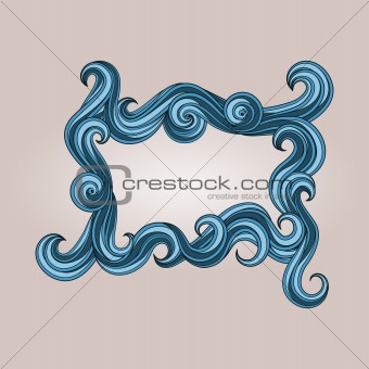 vector abstract frame for your text with waves