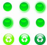 eco icon set green