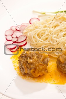 pasta and meat-balls