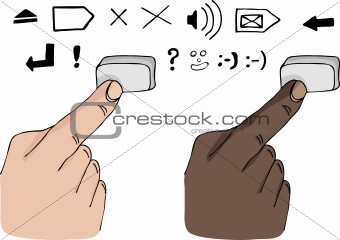 Finger Pressing a Key