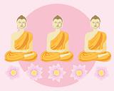 row of Buddhas