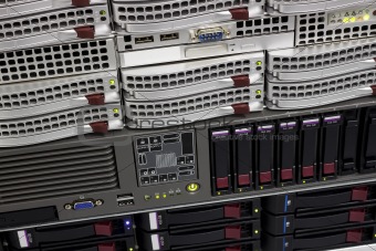 data storage rack with hard drives