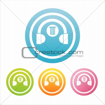 colorful headphones signs