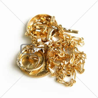 Golden jewelery