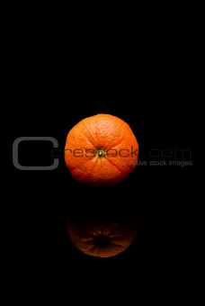 orange isolated on black background