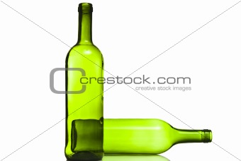 empty bottles of wine