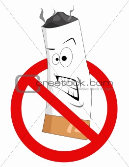 Cartoon no smoking sign