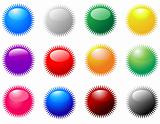 colored round sticker icons
