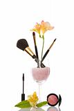 cosmetics and flower, beauty concept