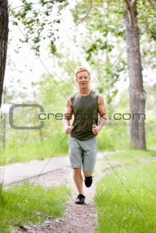 Young man jogging