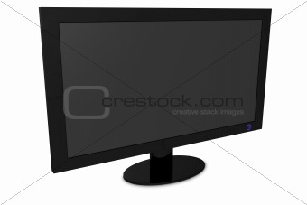 Isolated widescreen TV with clipping path