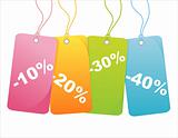 colorful shopping sale tags