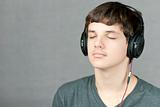 Headphone Wearing Teen Meditates