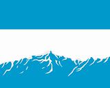 Mountains with flag of Argentina