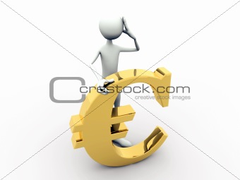 man with euro sign