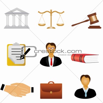 Justice and law icons