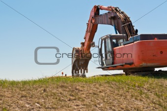 Hydraulic Excavator at Work