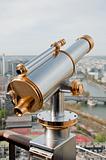 Sightseeing binoculars for tourists in the Eiffel Tower