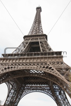 View from under the Eiffel Tower in Paris