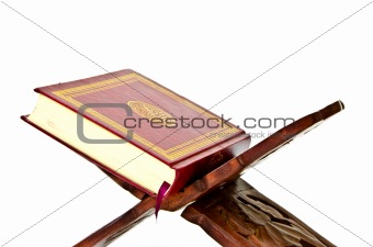 The Holy Quran Isolated on White Background