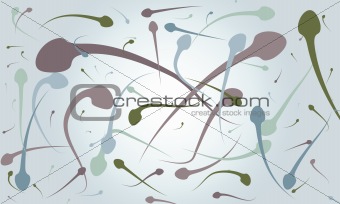 Colorful sperms background
