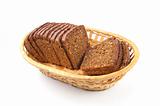 Wicker basket and bread