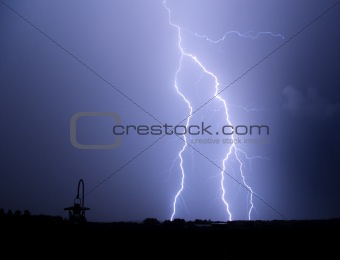 Lightning Strike at Night