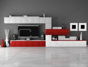 minimalist empty living room