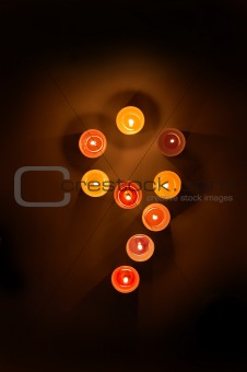 arabic numer 9 from candles 