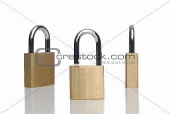 Three security gold locks