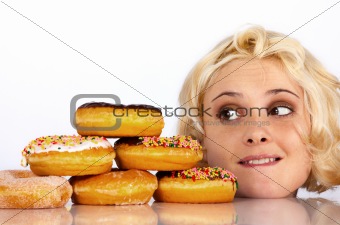 Woman longs for a donut