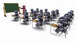 robot teacher in classroom