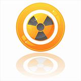 nuclear button isolated on white