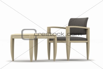Armchair and table