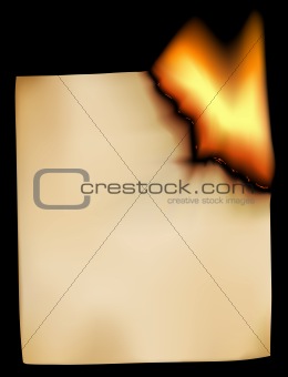 Burning paper