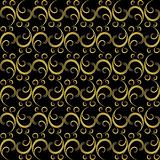 Golden-black seamless pattern