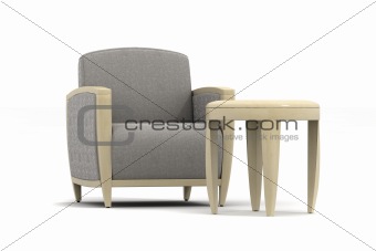 Armchair and table