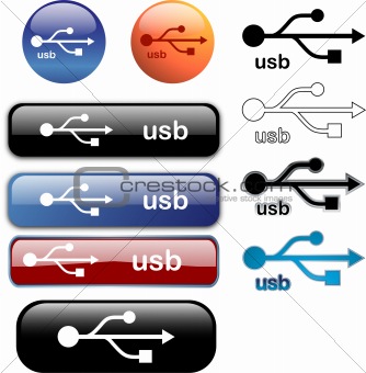 usb buttons and signs
